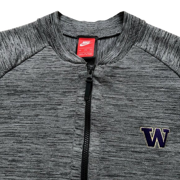 Nike Tech Pack Knit Jacket Mens 2XL Washington Huskies NCAA Full-Zip Gray - Picture 3 of 8